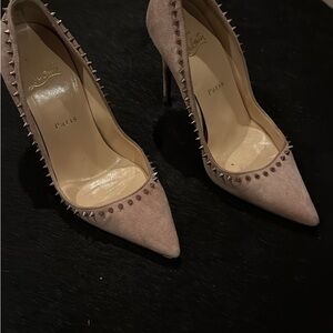 Christian Louboutin Blush Spiked Heels